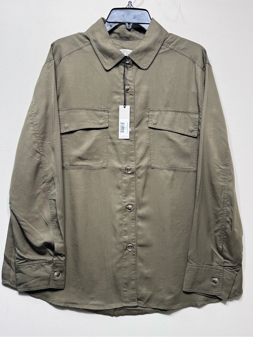 Martha Stewart the utility shirt Long-Sleeve Casual Button-Down XL